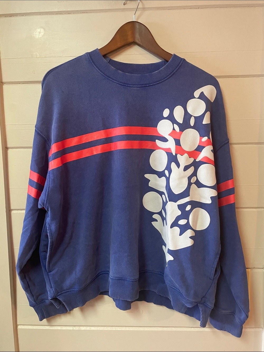 Free People Movement All Star Buti Logo Pullover Blue Size XS. - Picture 2 of 10